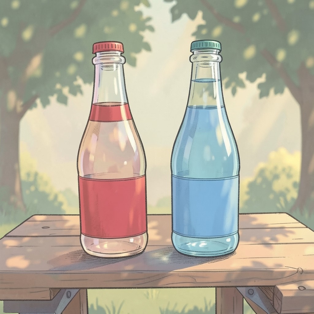 Whimsical editorial illustration for Coca Cola is better than Pepsi
