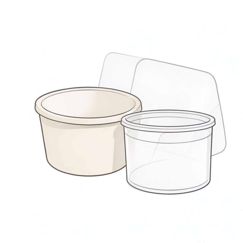 Whimsical editorial illustration for Completely remove the plastic film from salsa or hummus container