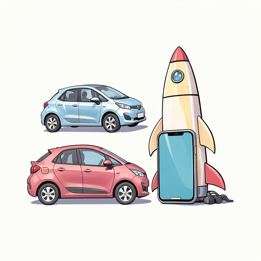 Whimsical editorial illustration for Elon Musk