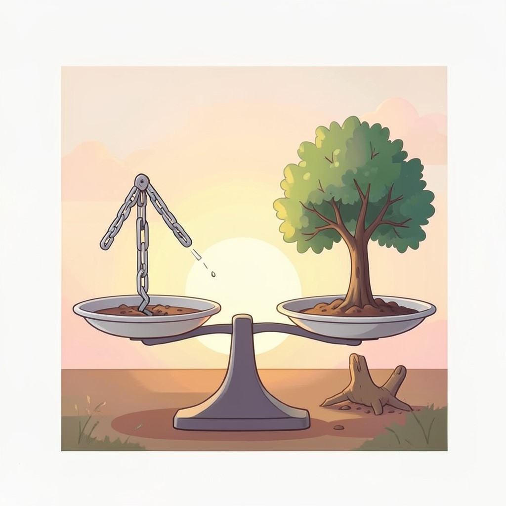 Whimsical editorial illustration for Reparations for slavery should be paid